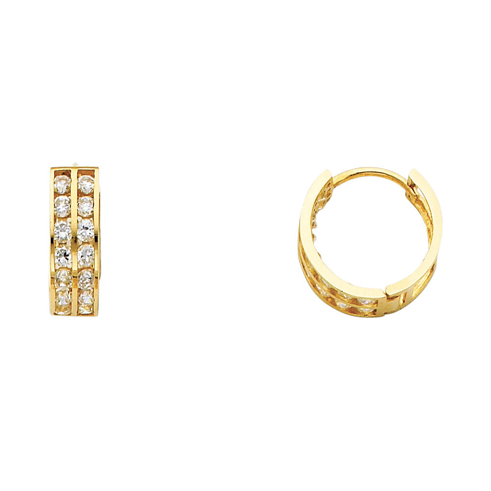 14K Yellow Gold Huggies Earring - ER263