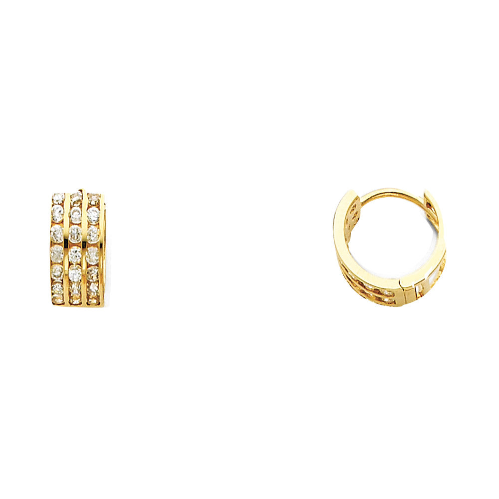 14K Yellow Gold Huggies Earring - ER264