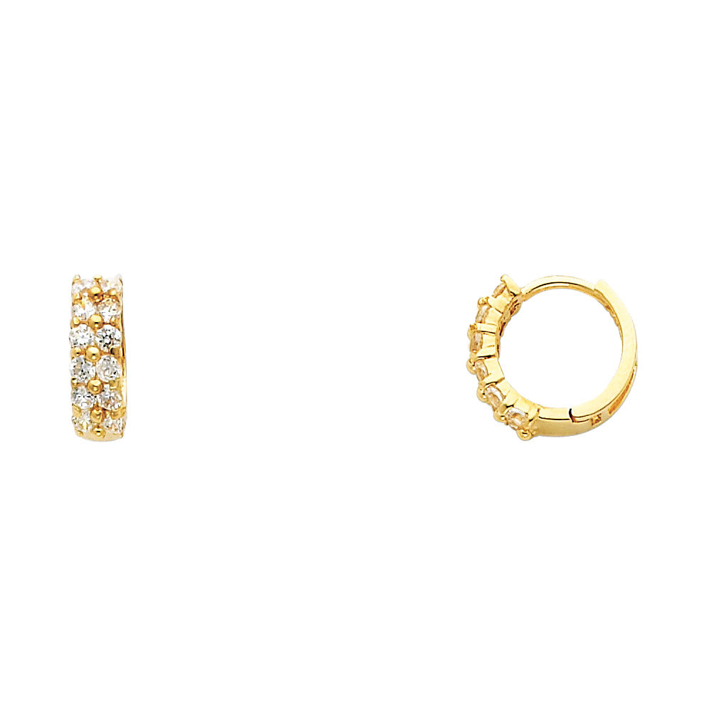 14K Yellow Gold Huggies Earring - ER271