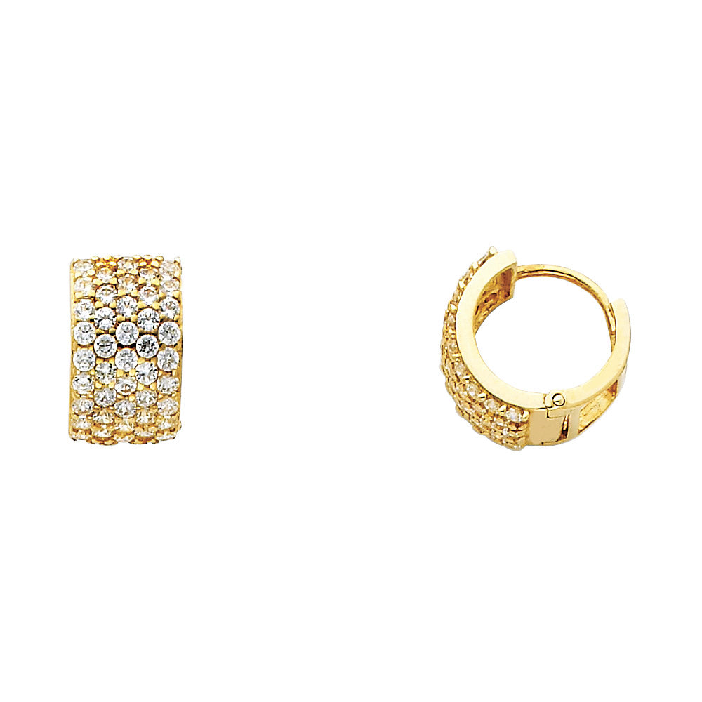14K Yellow Gold Huggies Earring - ER273