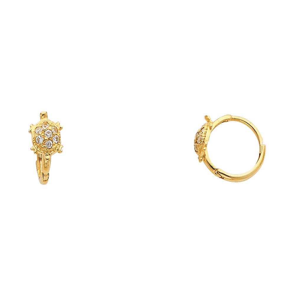14K Yellow Gold Huggies Earring - ER288
