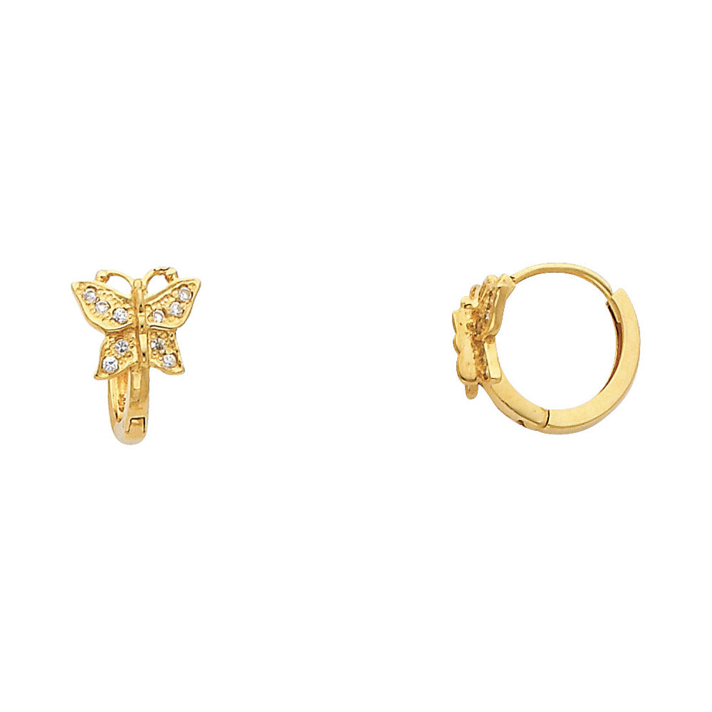 14K Yellow Gold Huggies Earring - ER289