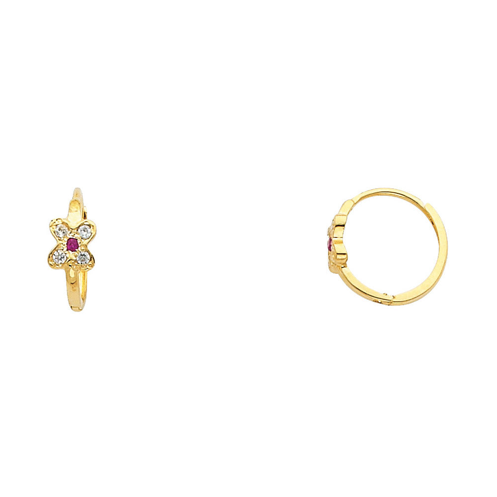 14K Yellow Gold Huggies Earring - ER290