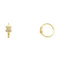 14K Yellow Gold Huggies Earring - ER291
