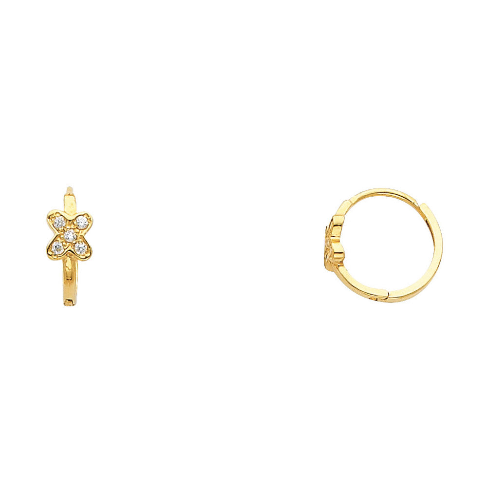 14K Yellow Gold Huggies Earring - ER291
