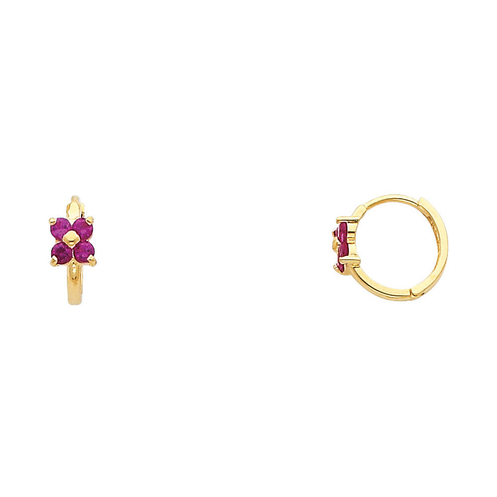 14K Yellow Gold Huggies Earring - ER292