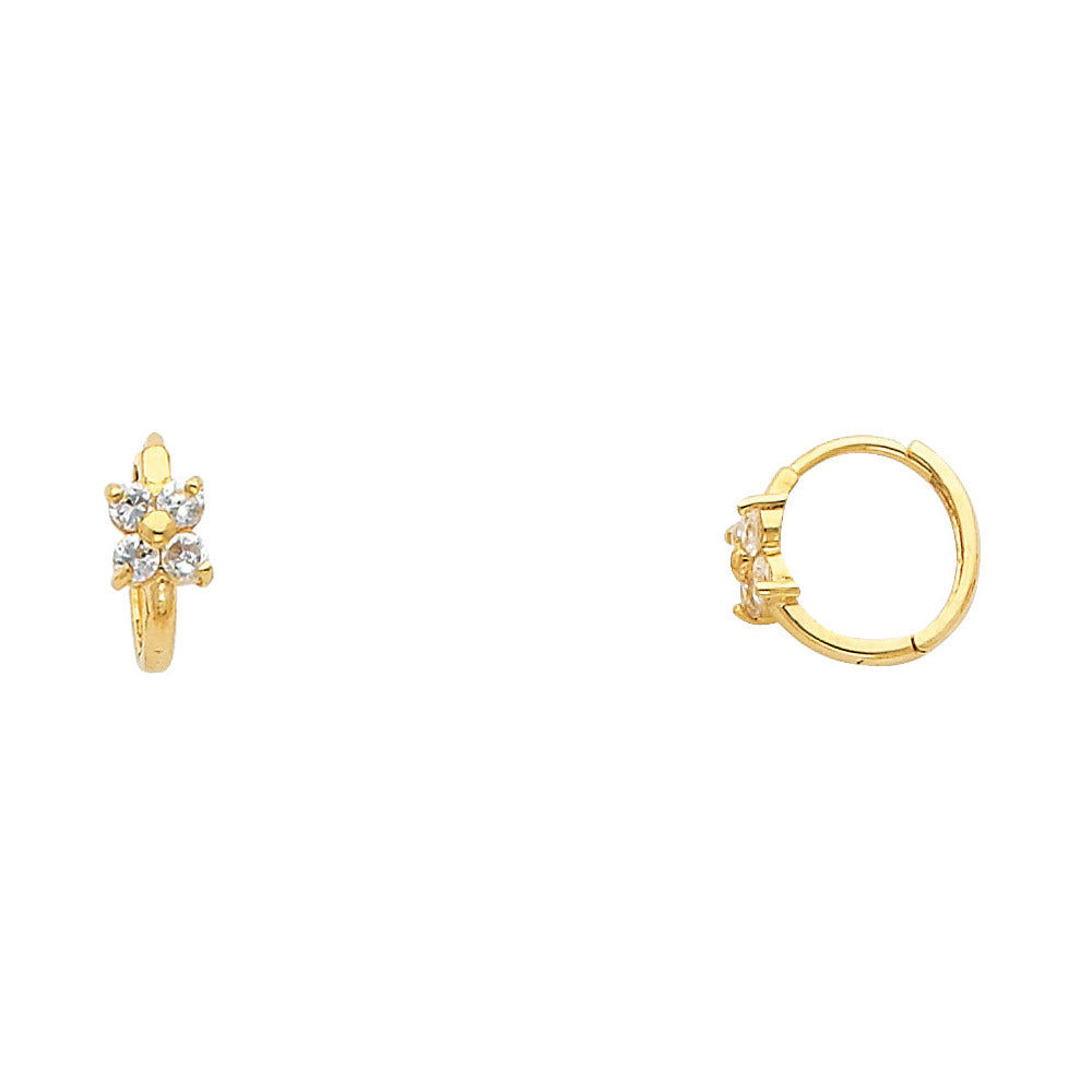 14K Yellow Gold Huggies Earring - ER293