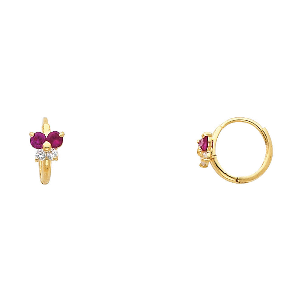 14K Yellow Gold Huggies Earring - ER294