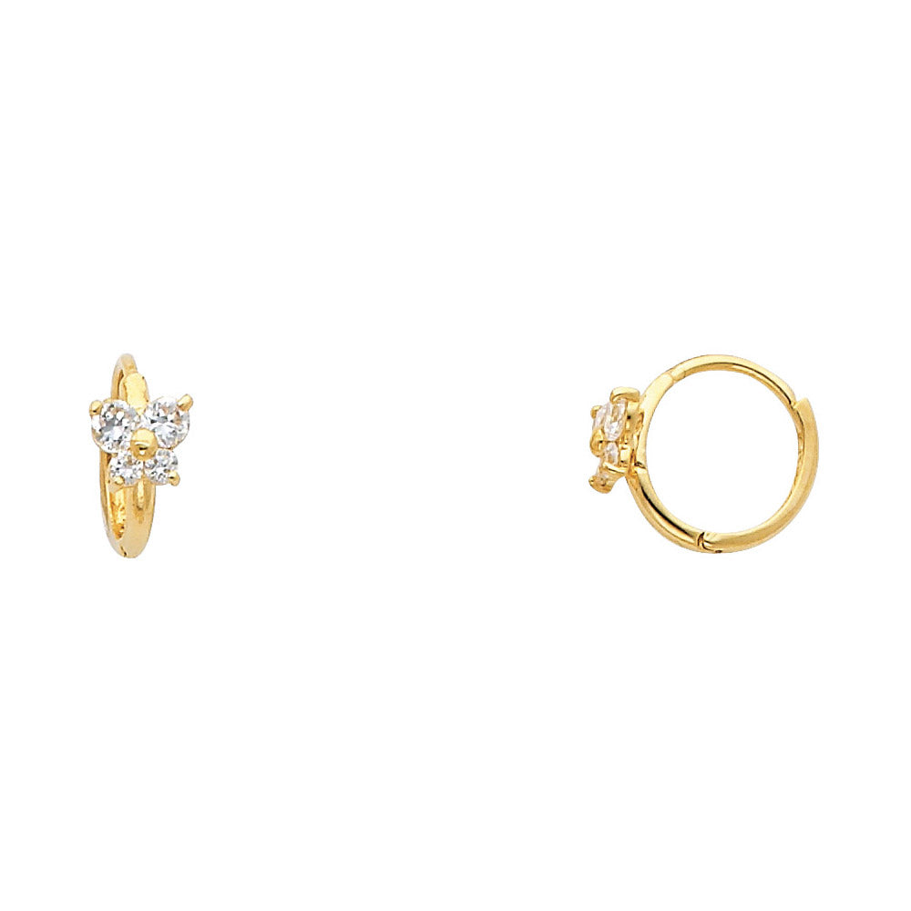 14K Yellow Gold Huggies Earring - ER295