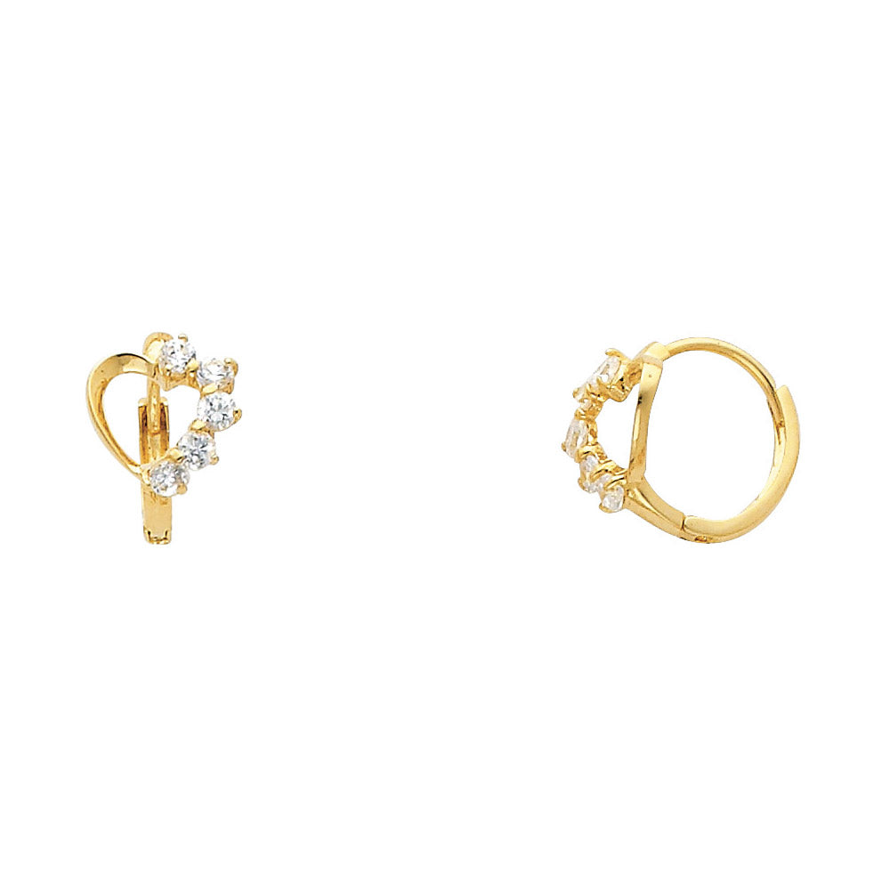 14K Yellow Gold Huggies Earring - ER300
