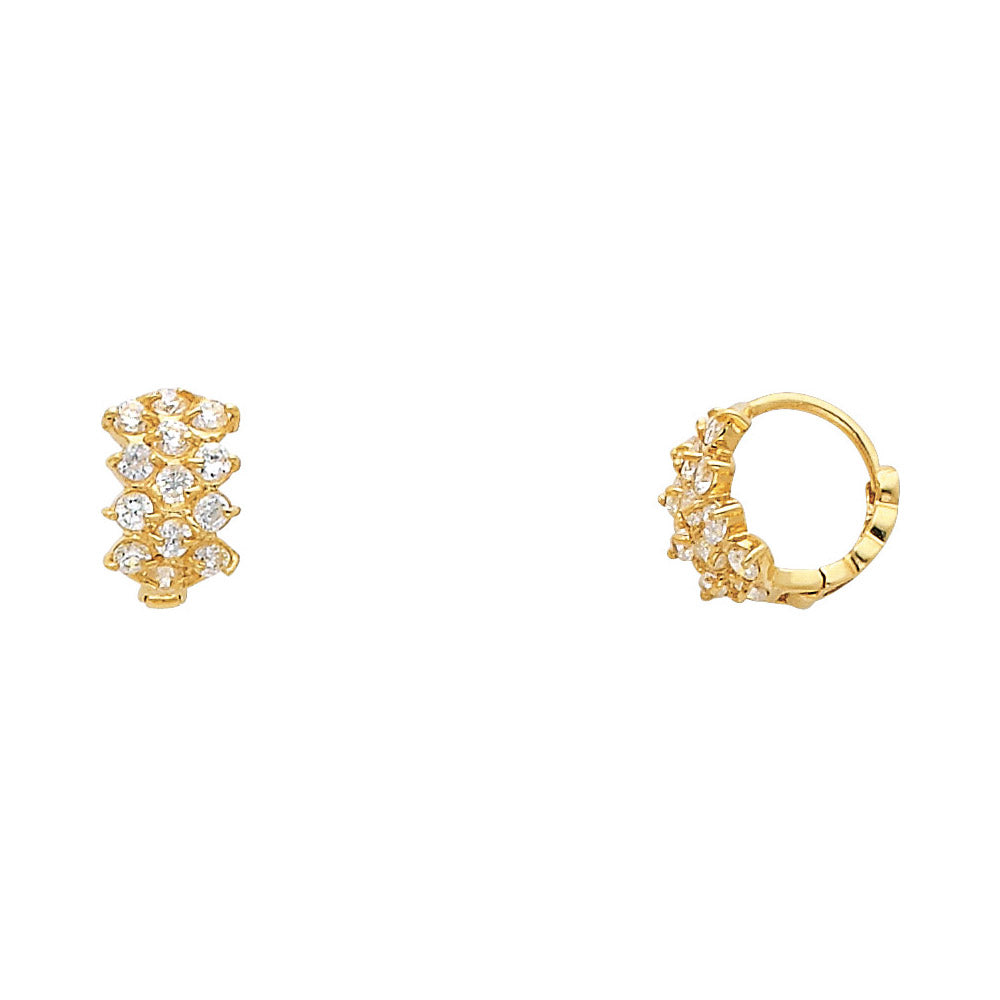 14K Yellow Gold Huggies Earring - ER301