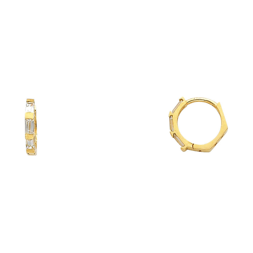14K Yellow Gold Huggies Earring - ER302