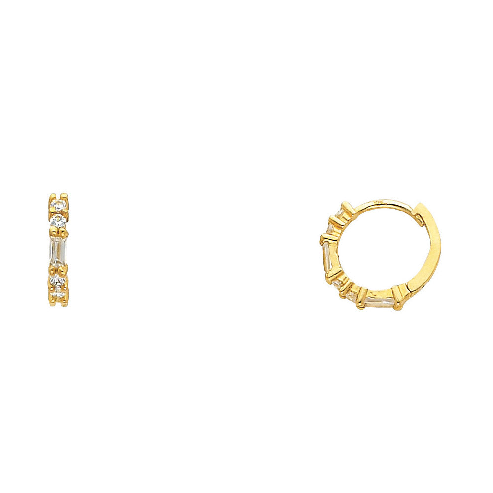 14K Yellow Gold Huggies Earring - ER303