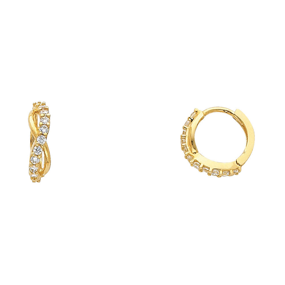 14K Yellow Gold Huggies Earring - ER306