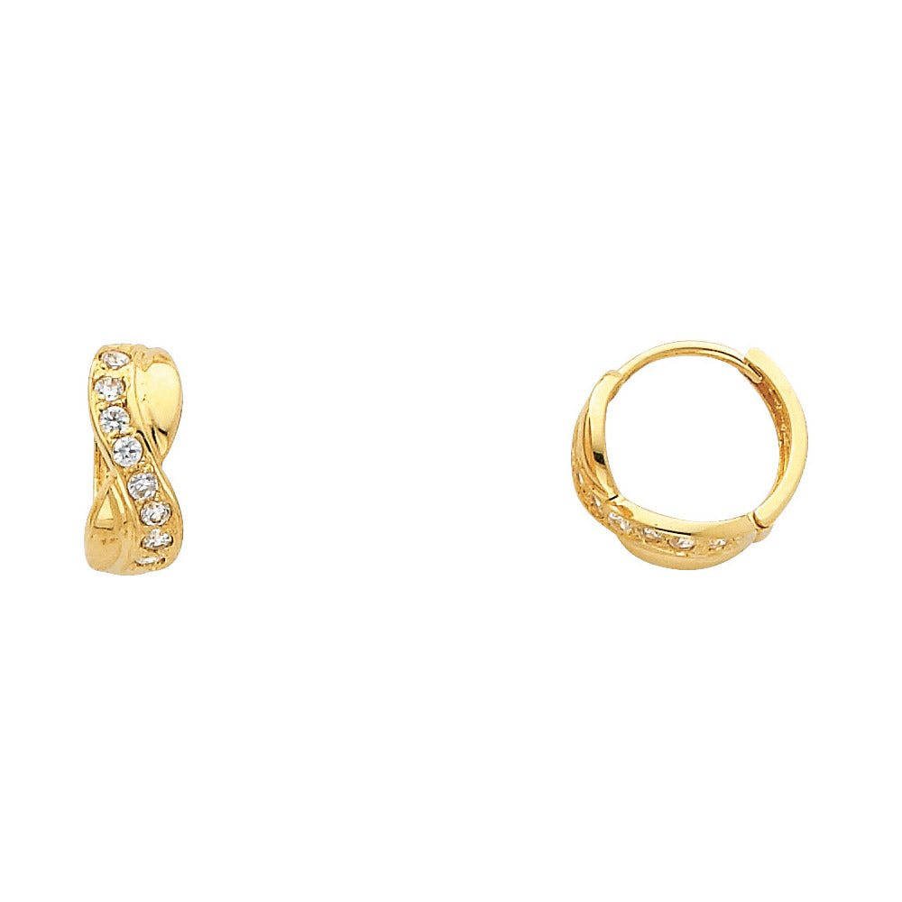 14K Yellow Gold Huggies Earring - ER307