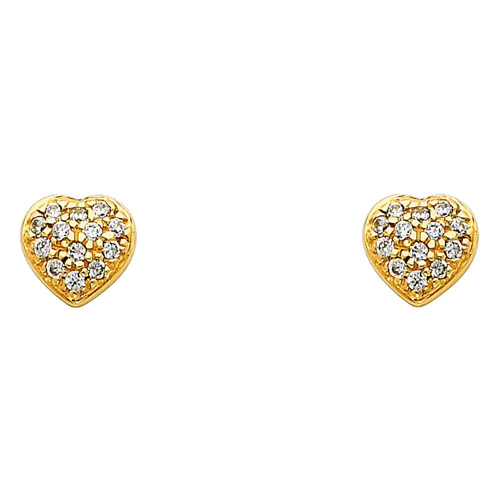 14K Yellow Gold Half Set - ER318