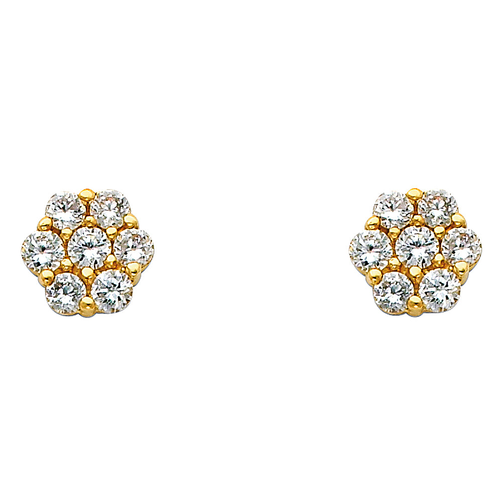 14K Yellow Gold Half Set - ER322