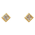 14K Yellow Gold Half Set - ER326