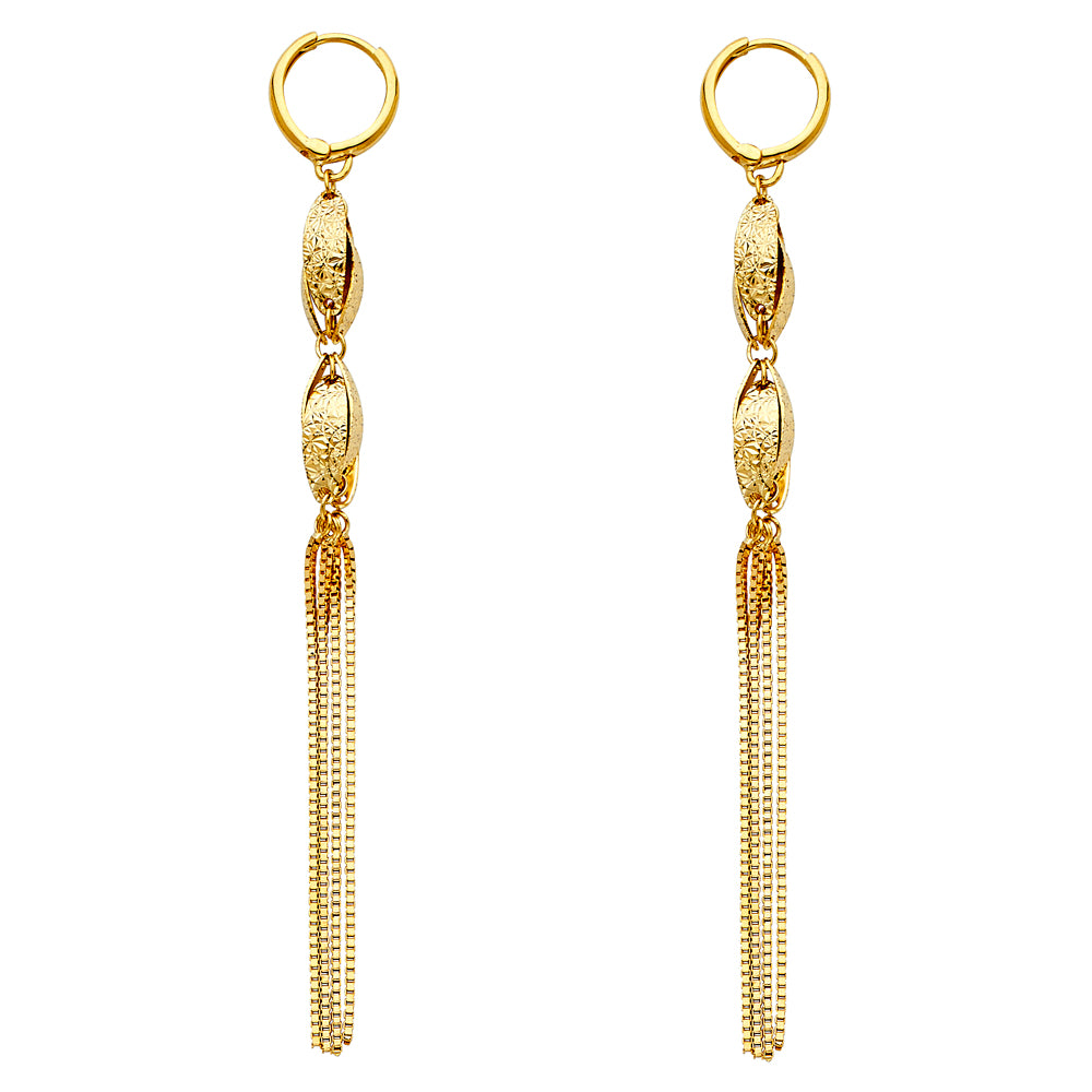 14K Yellow Gold Hanging Earring - ER330