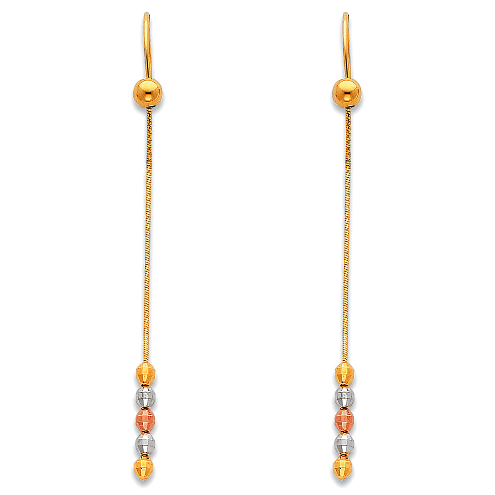 14K Yellow Gold Hanging Earring - ER371