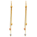 14K Yellow Gold Hanging Earring - ER372