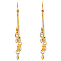14K Yellow Gold Hanging Earring - ER374