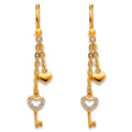14K Yellow Gold Hanging Earring - ER375