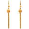 14K Yellow Gold Hanging Earring - ER377