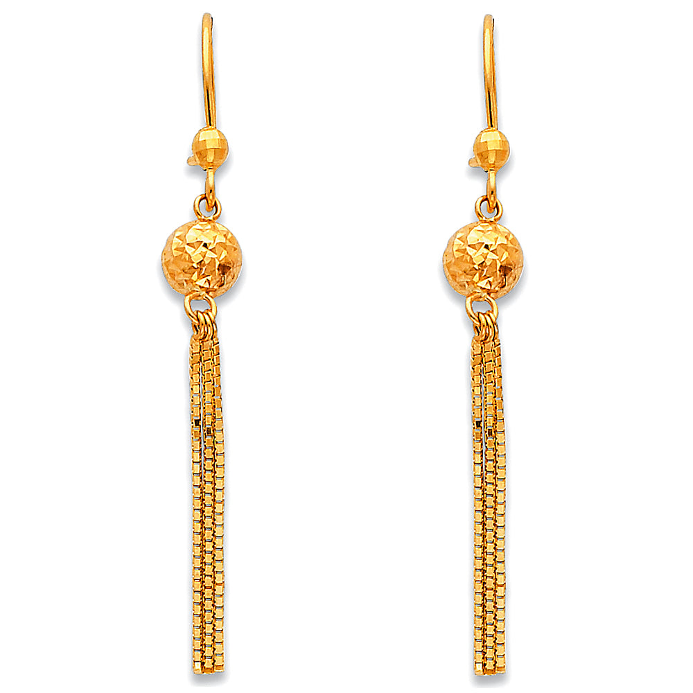 14K Yellow Gold Hanging Earring - ER377