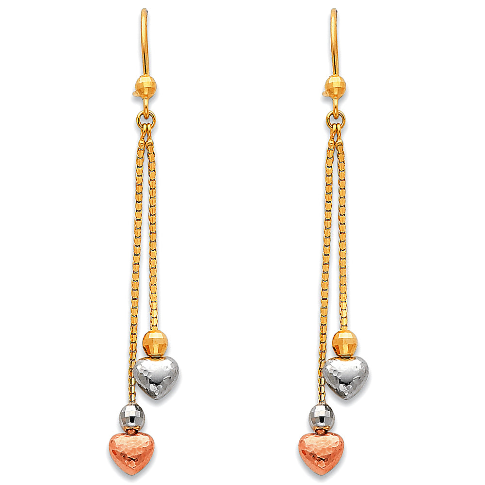 14K Yellow Gold Hanging Earring - ER389