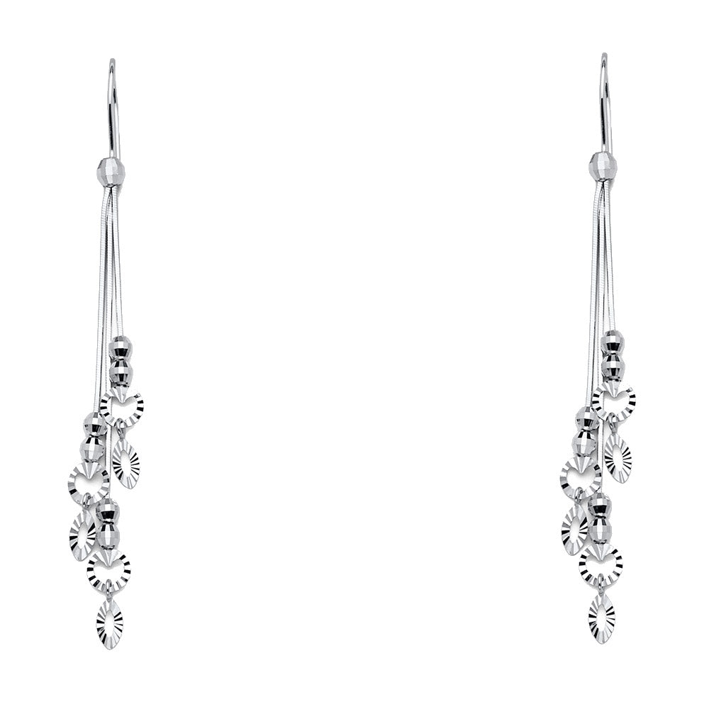 14K Yellow Gold Hanging Earring - ER403