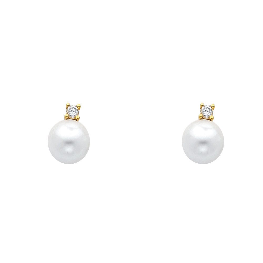 14K Yellow Gold Half Set - ER437