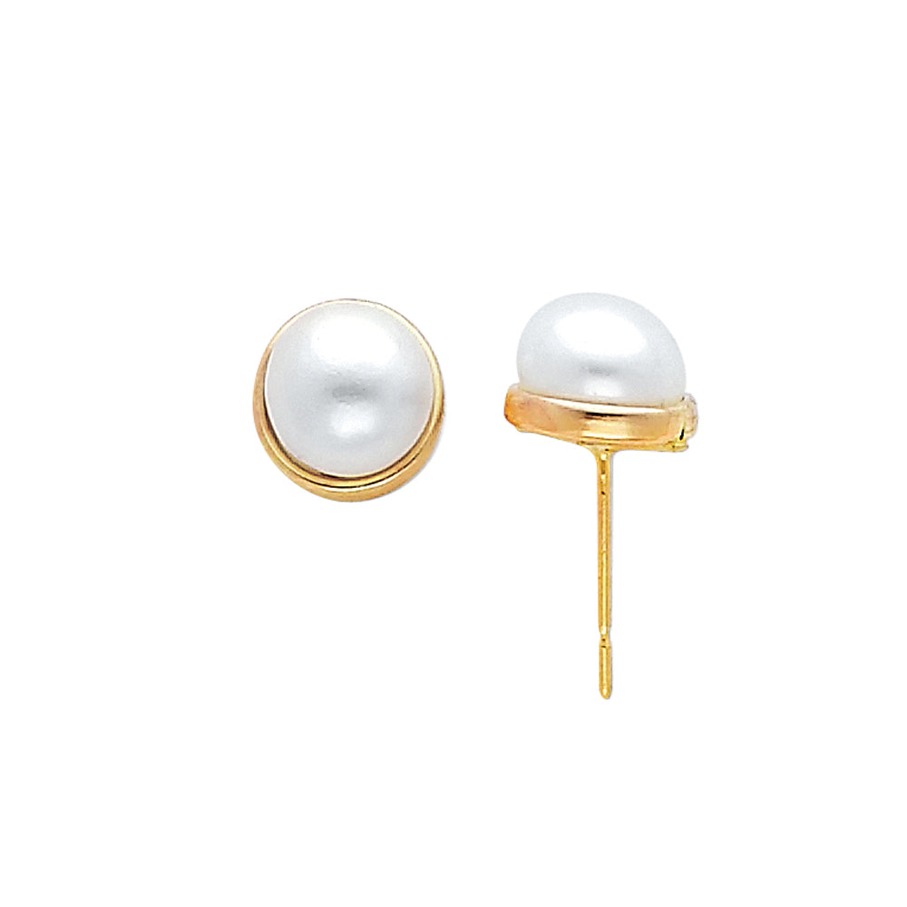14K Yellow Gold Half Set - ER446