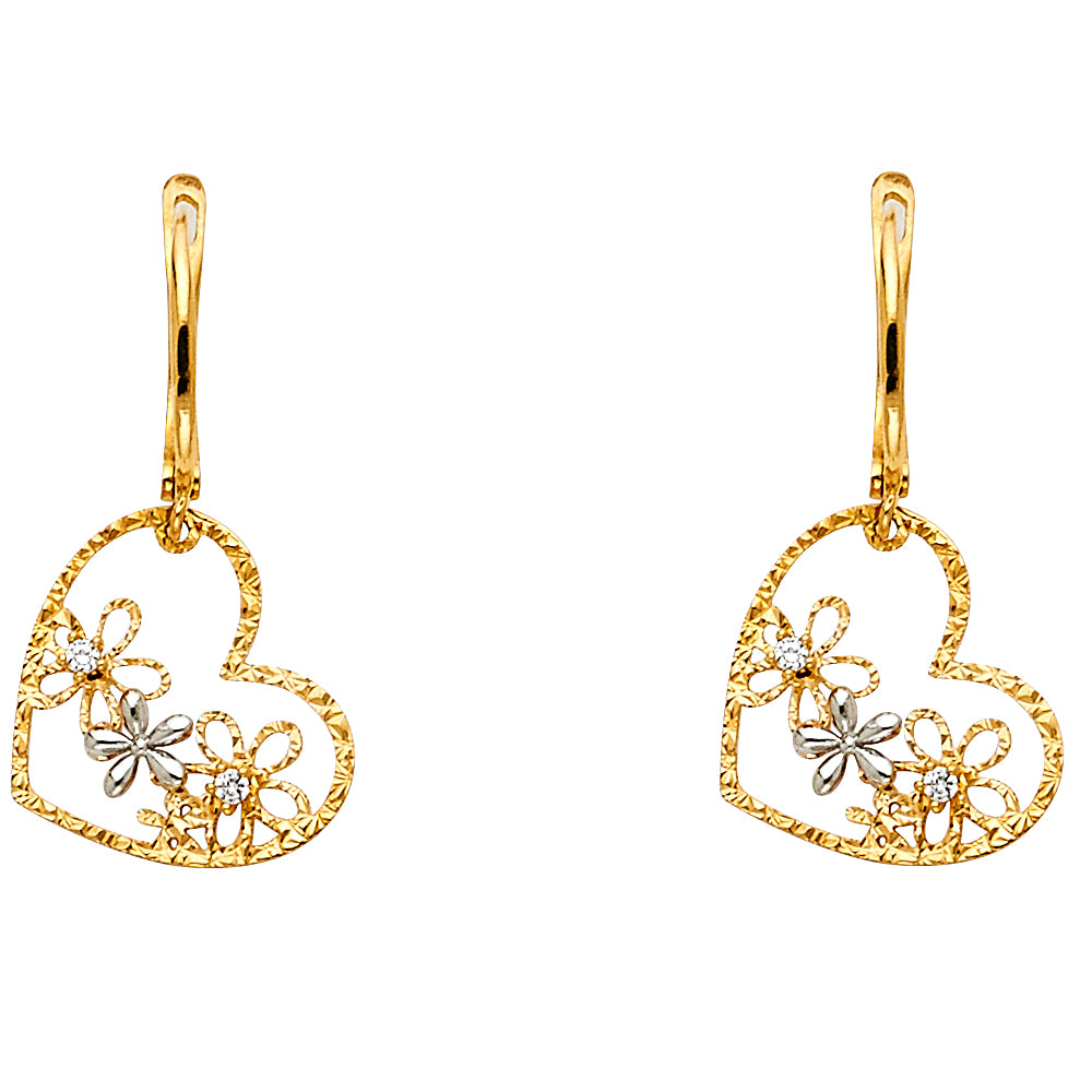 14K Yellow Gold Hanging Earring - ER510