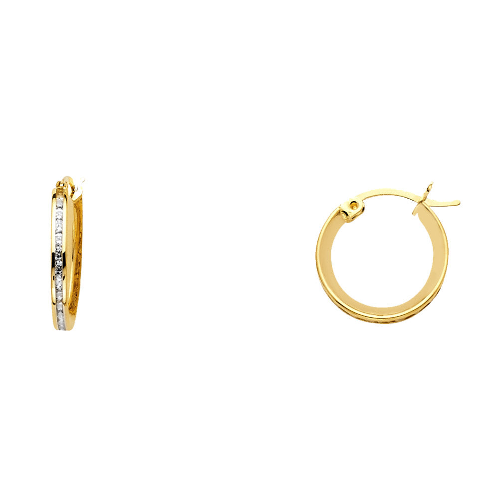 14K Yellow Gold Hoop Earring - ER516