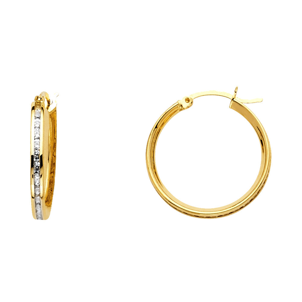 14K Yellow Gold Hoop Earring - ER519