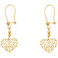 14K Yellow Gold Hanging Earring - ER543