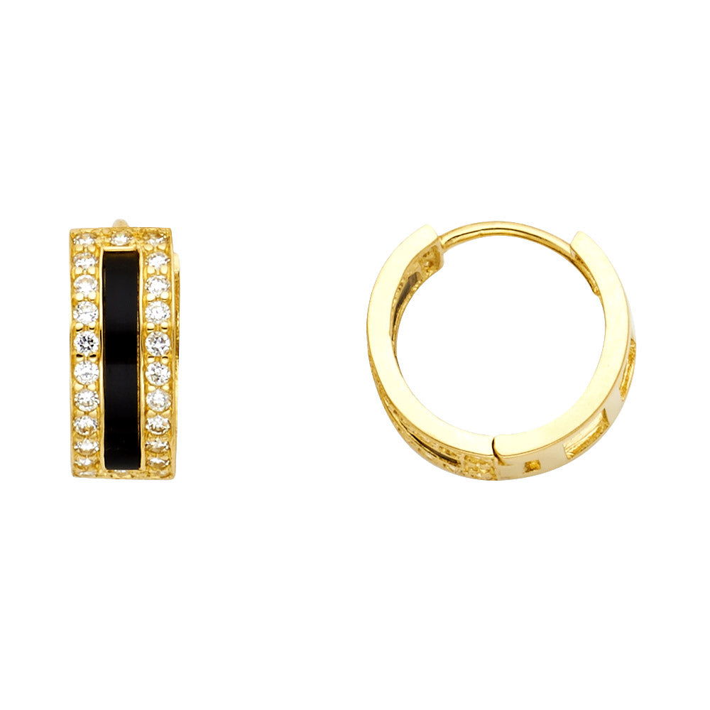 14K Yellow Gold Huggies Earring - ER545