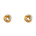 14K Yellow Gold Post Earring with Push Back - ER548