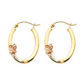 14K Yellow Gold Ball, 3 Color & Fancy Earring - ER593