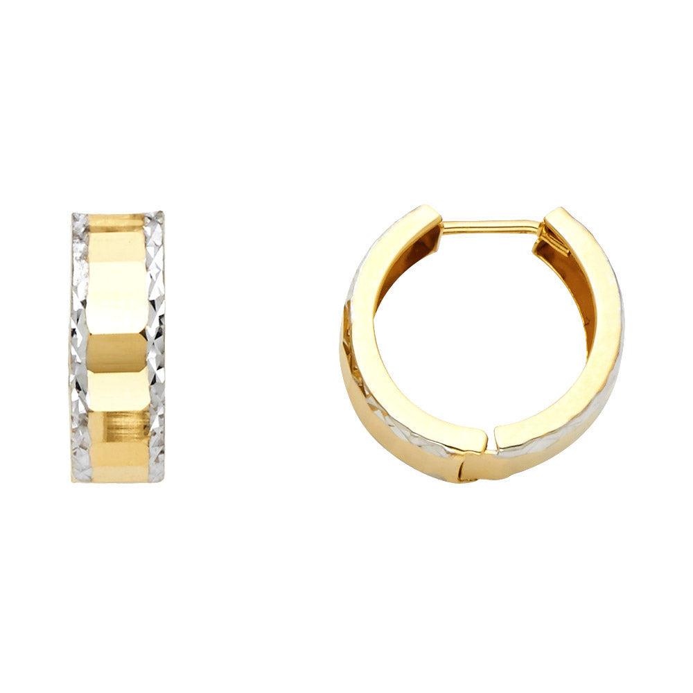 14K Yellow Gold Huggies Earring - ER596