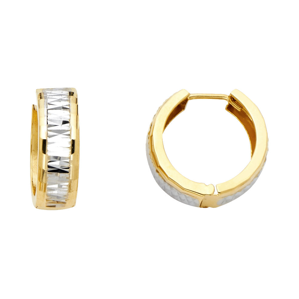 14K Yellow Gold Huggies Earring - ER598