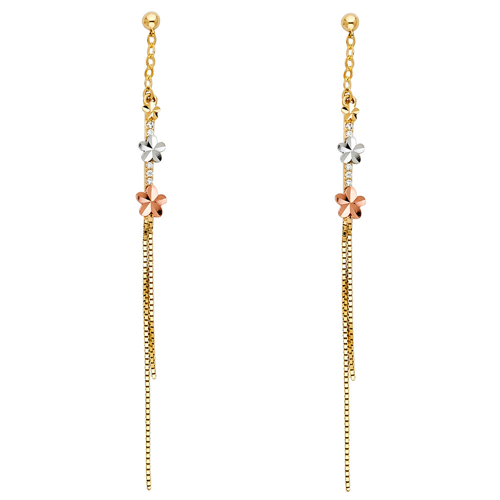 14K Yellow Gold Hanging Earring - ER605