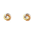 14K Yellow Gold Post Earring with Push Back - ER614