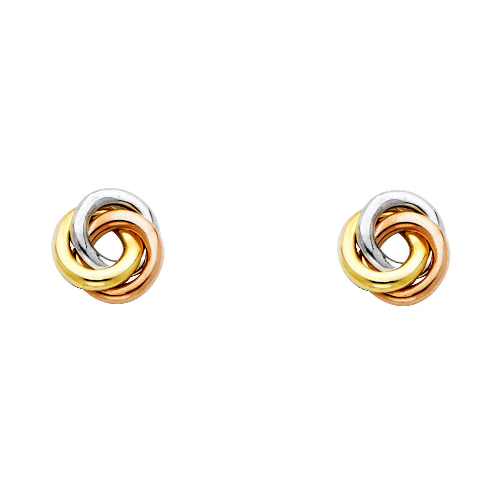14K Yellow Gold Post Earring with Push Back - ER614