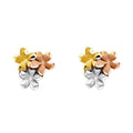 14K Yellow Gold Post Earring with Push Back - ER615