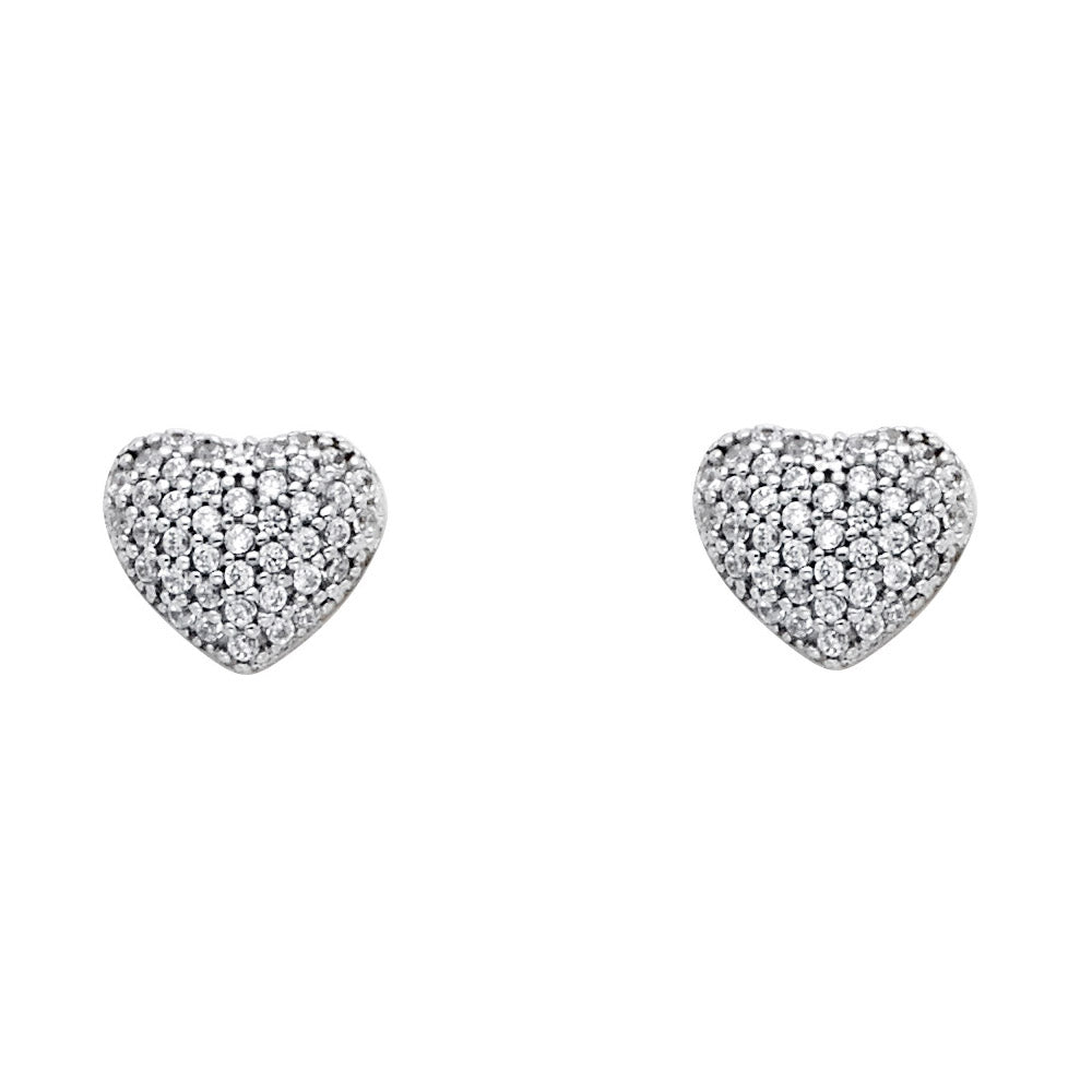 14K Yellow Gold Post Earring with Push Back - ER617