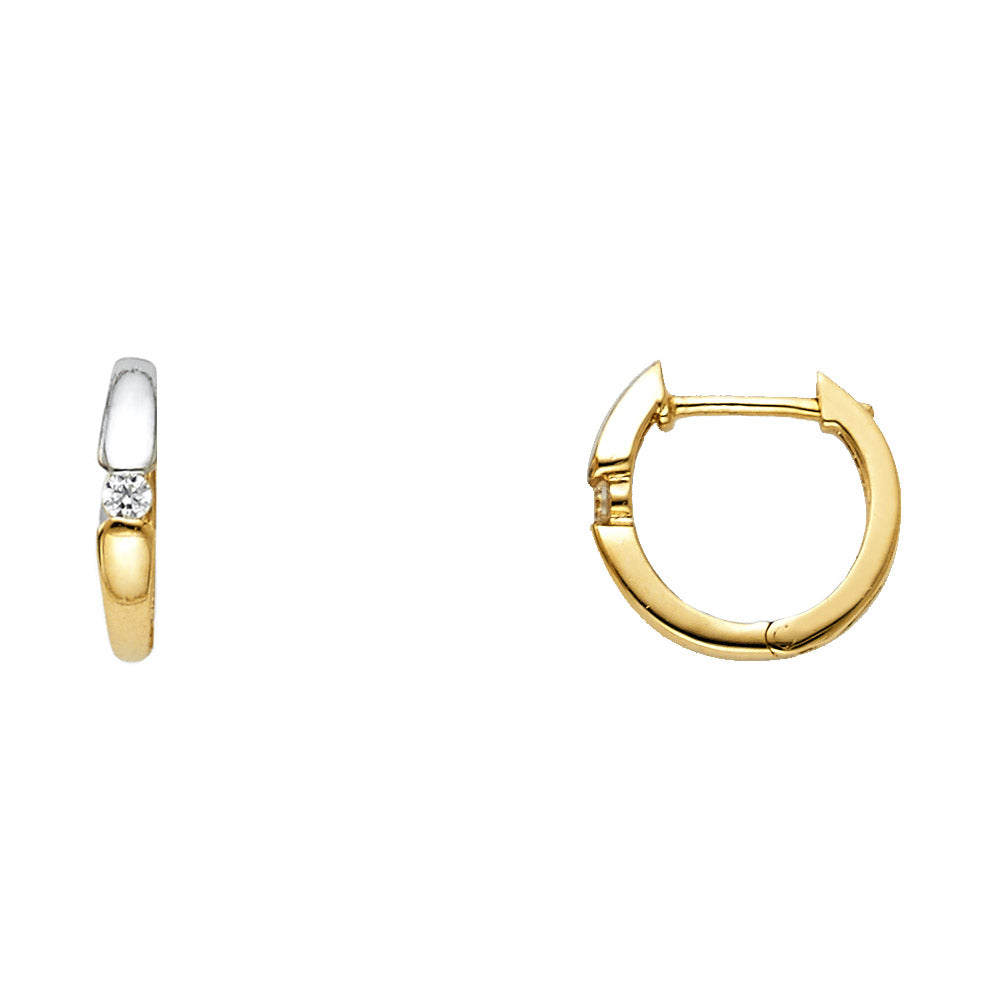 14K Yellow Gold Huggies Earring - ER618