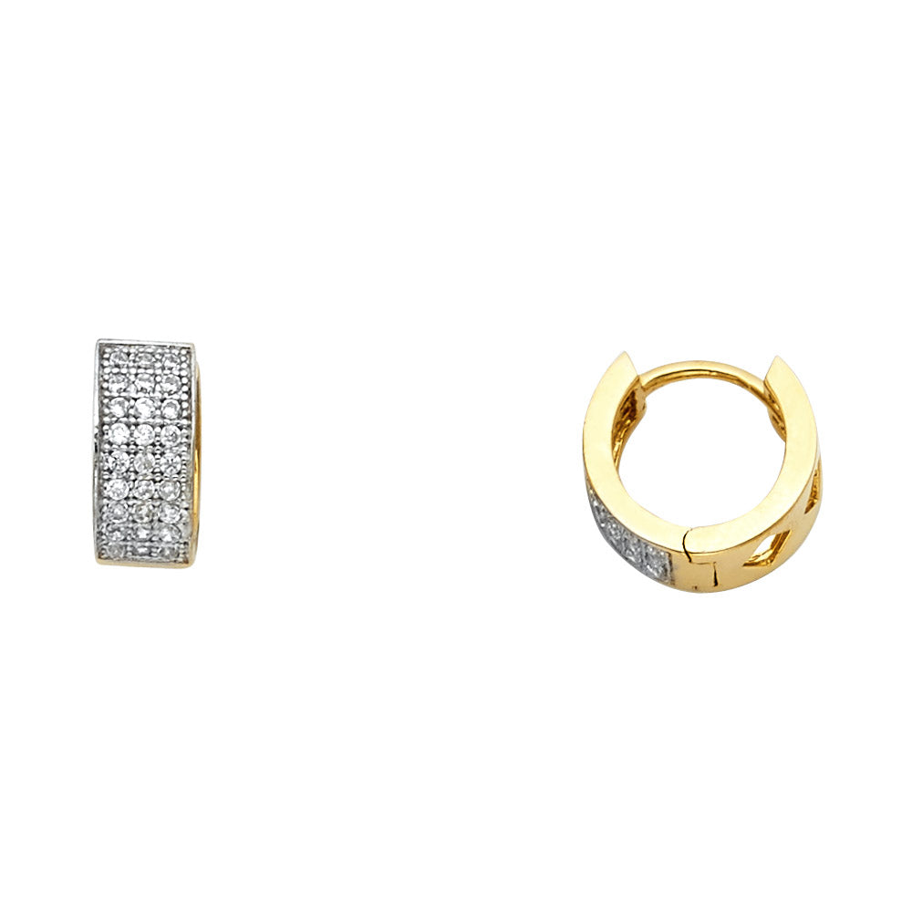 14K Yellow Gold Huggies Earring - ER633