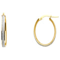 14K Yellow Gold Basic & Fancy Hoop Earring - ER666